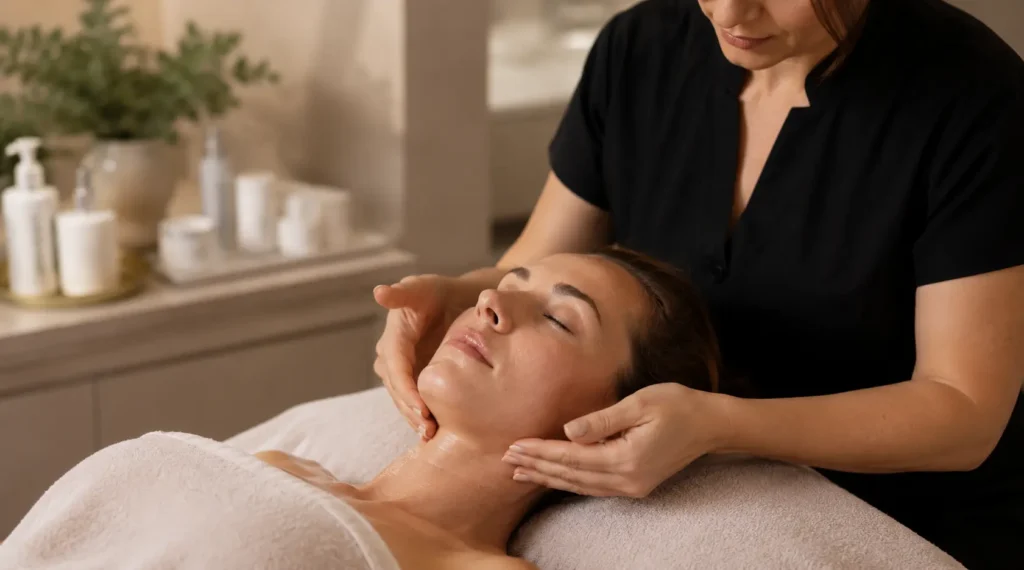 Signature Firming Facial treatment at Ethos Skin & Laser in Teddington helping improve skin firmness, texture and radiance